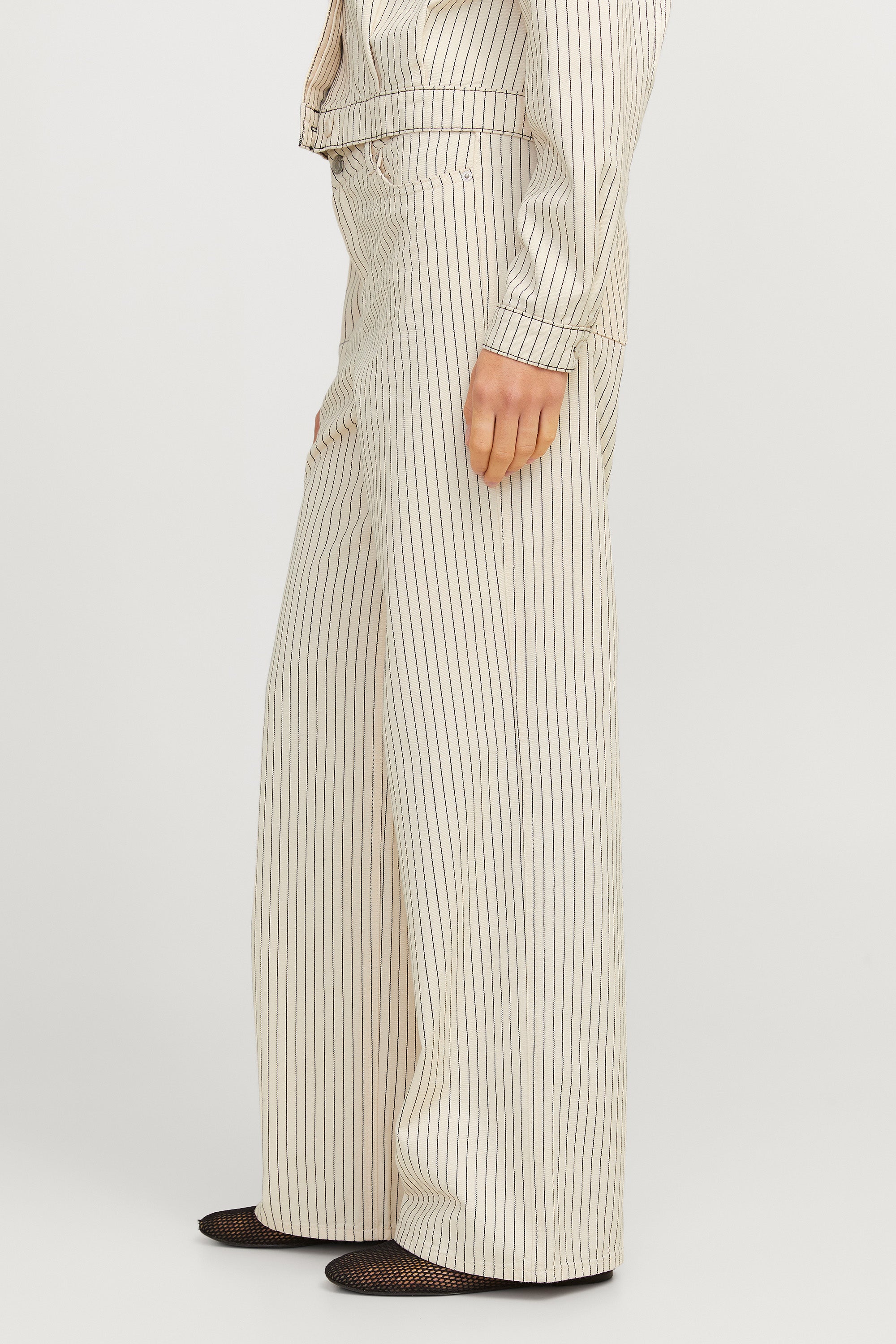 Maddy Pants Blanc de Blanc Pinstripe