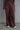 Nala Folded Pinstripe Pants Burgundy