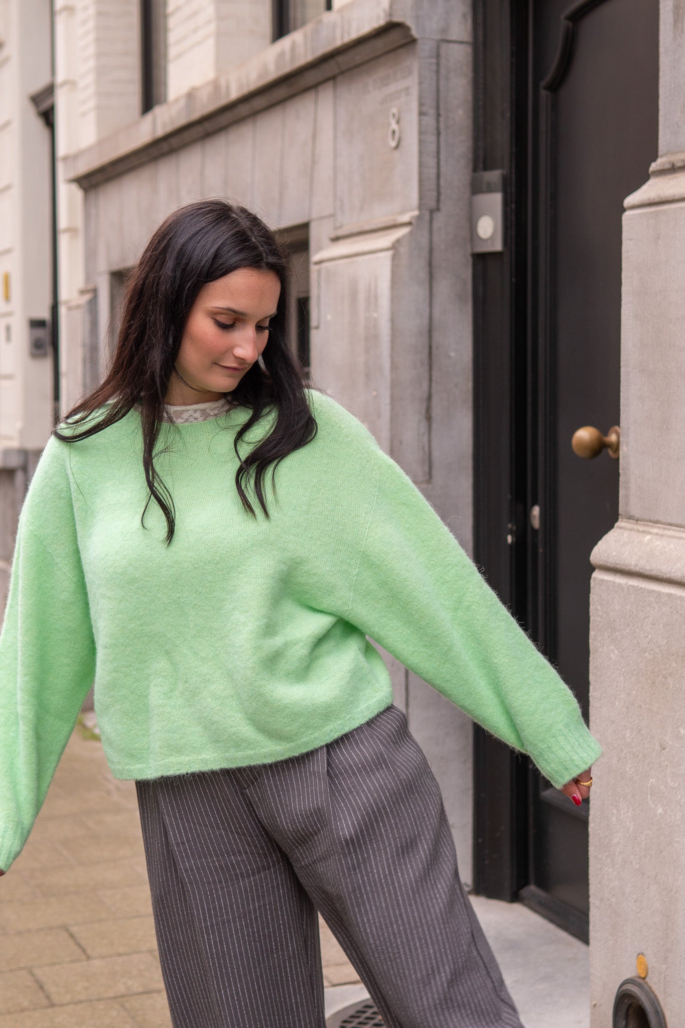 Oda Alpaca Knit Neon Green