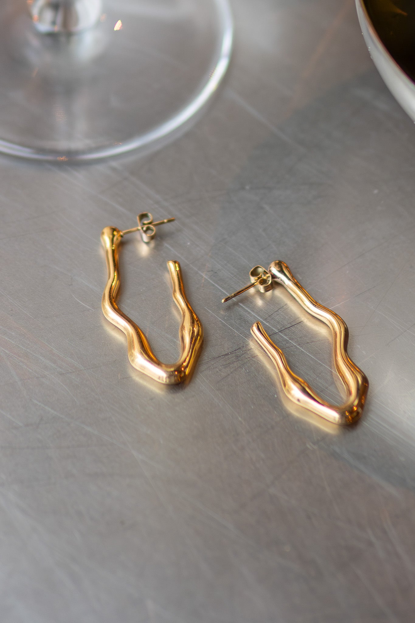 Jani Earrings Stainless Gold