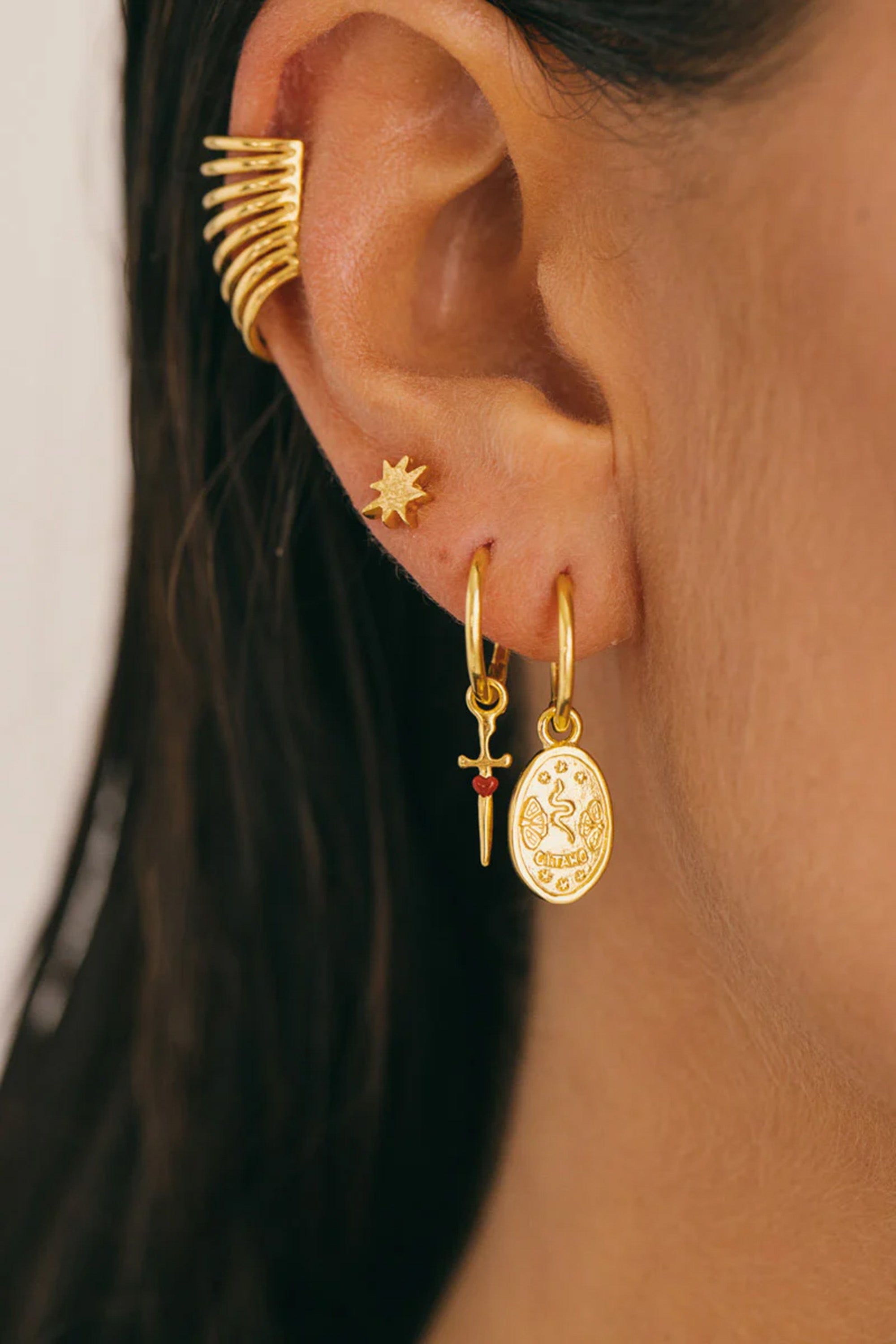 Gitano Coin Earring Gold