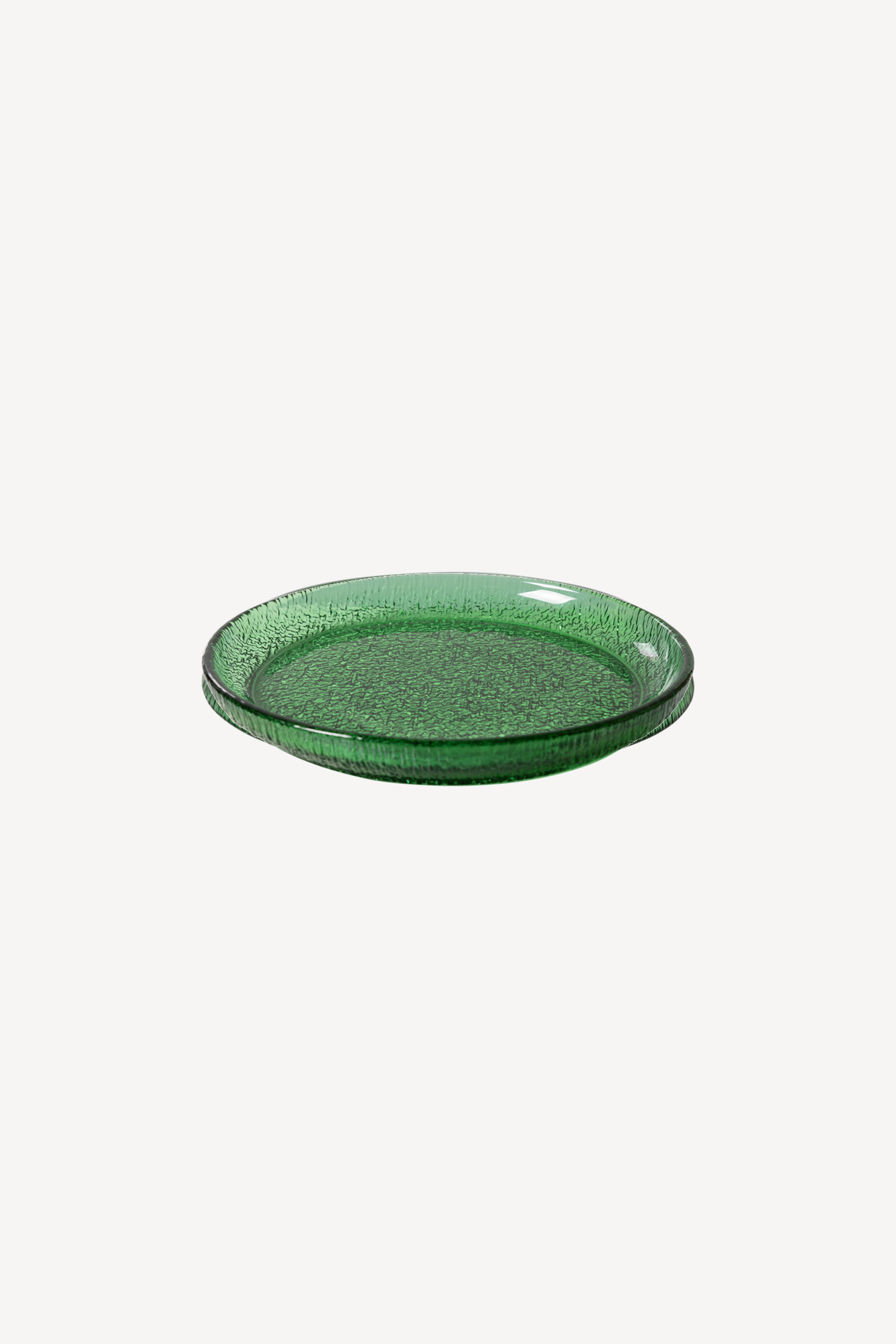Glass Side Plate Green