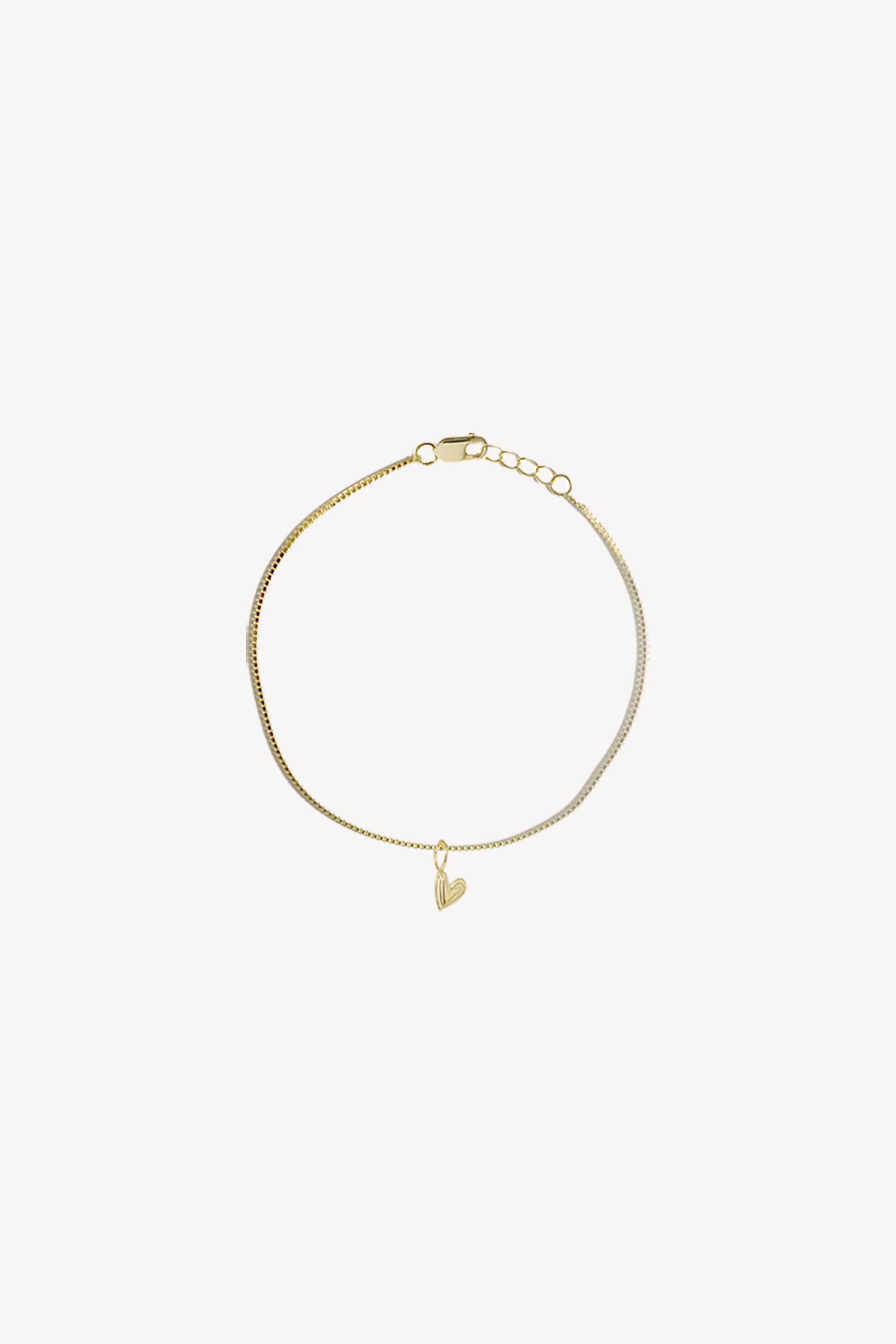 Layered Heart Bracelet Gold