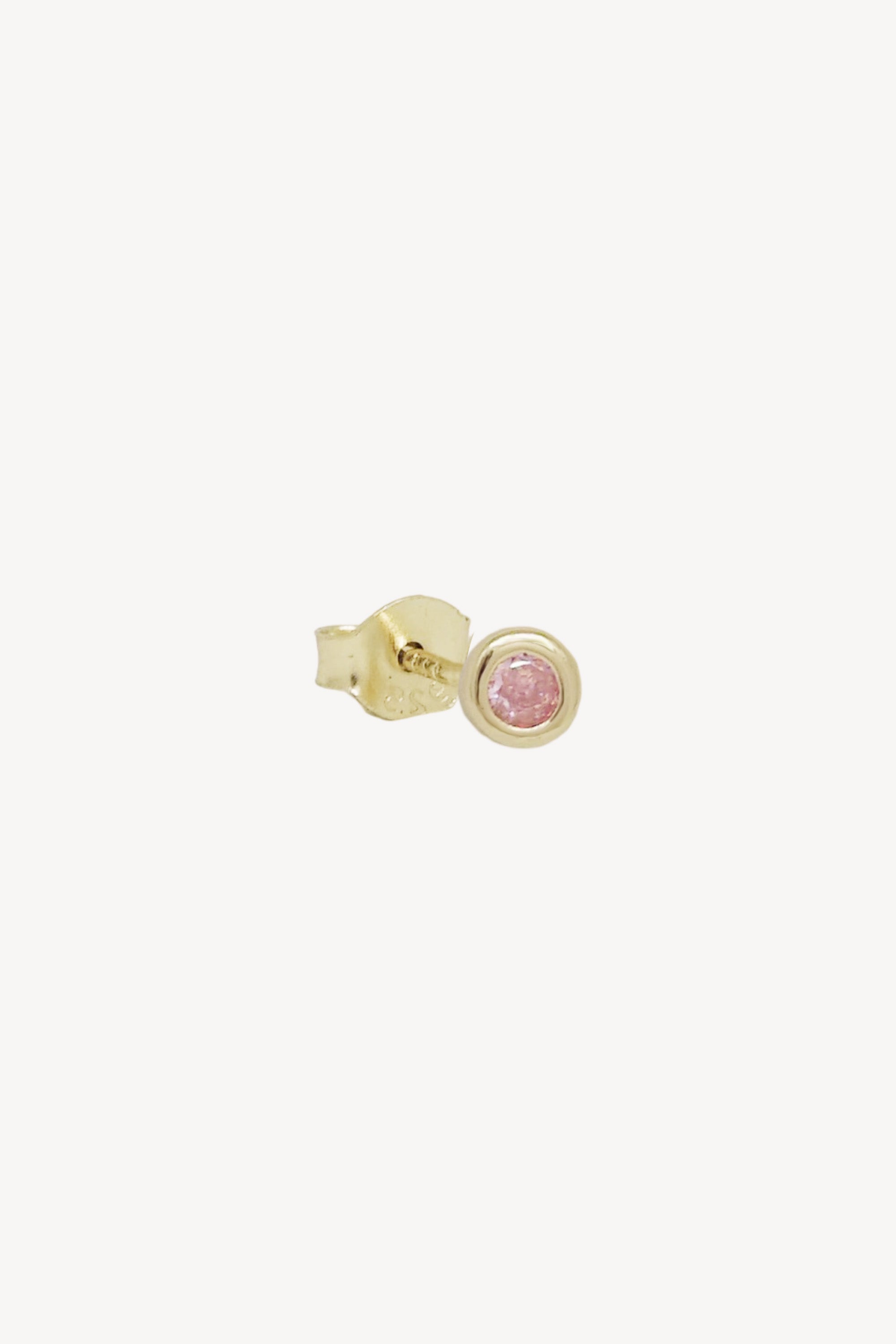 Pink Dot Stud Gold