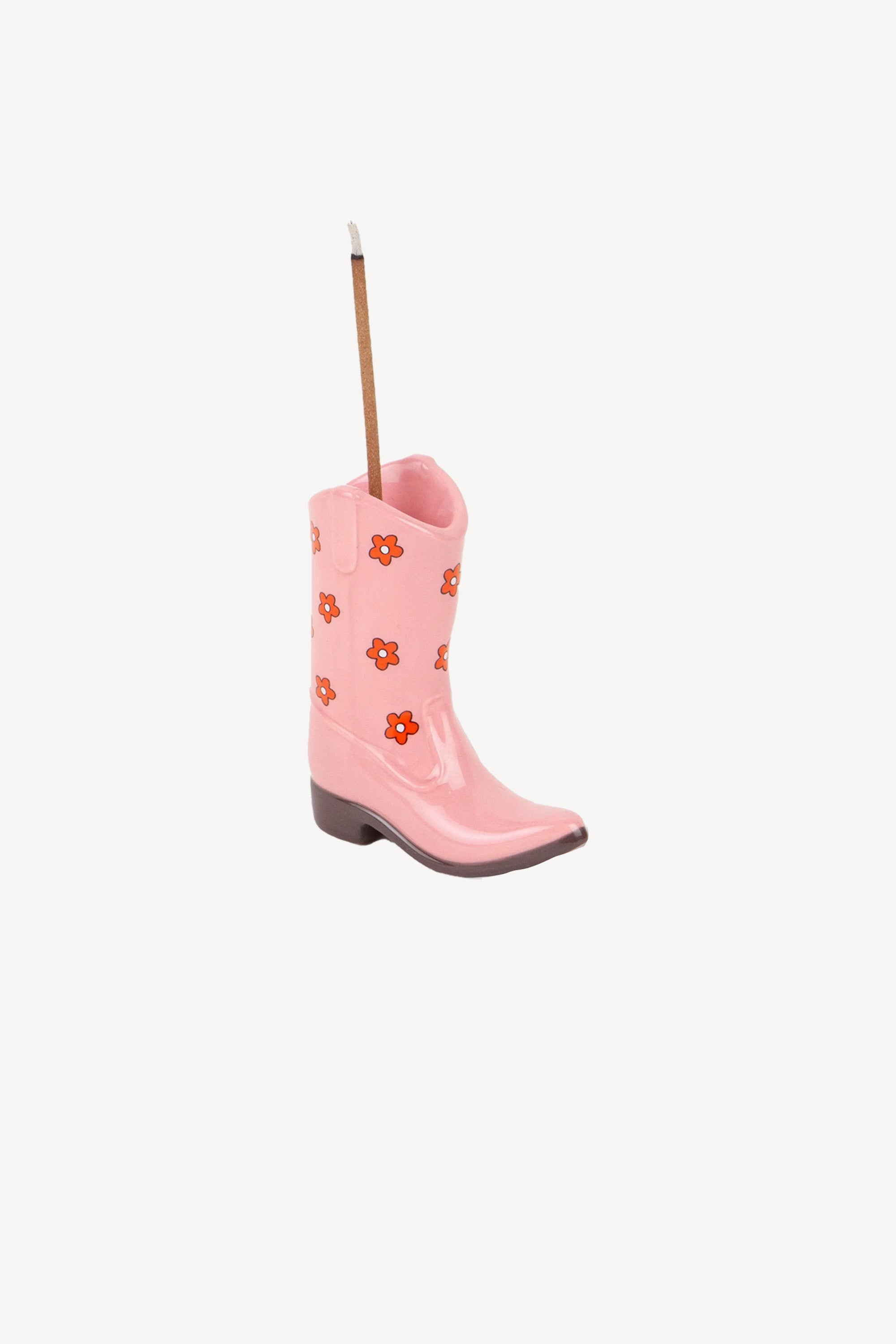 Rodeo Cowboy Boot Incense Holder Pink