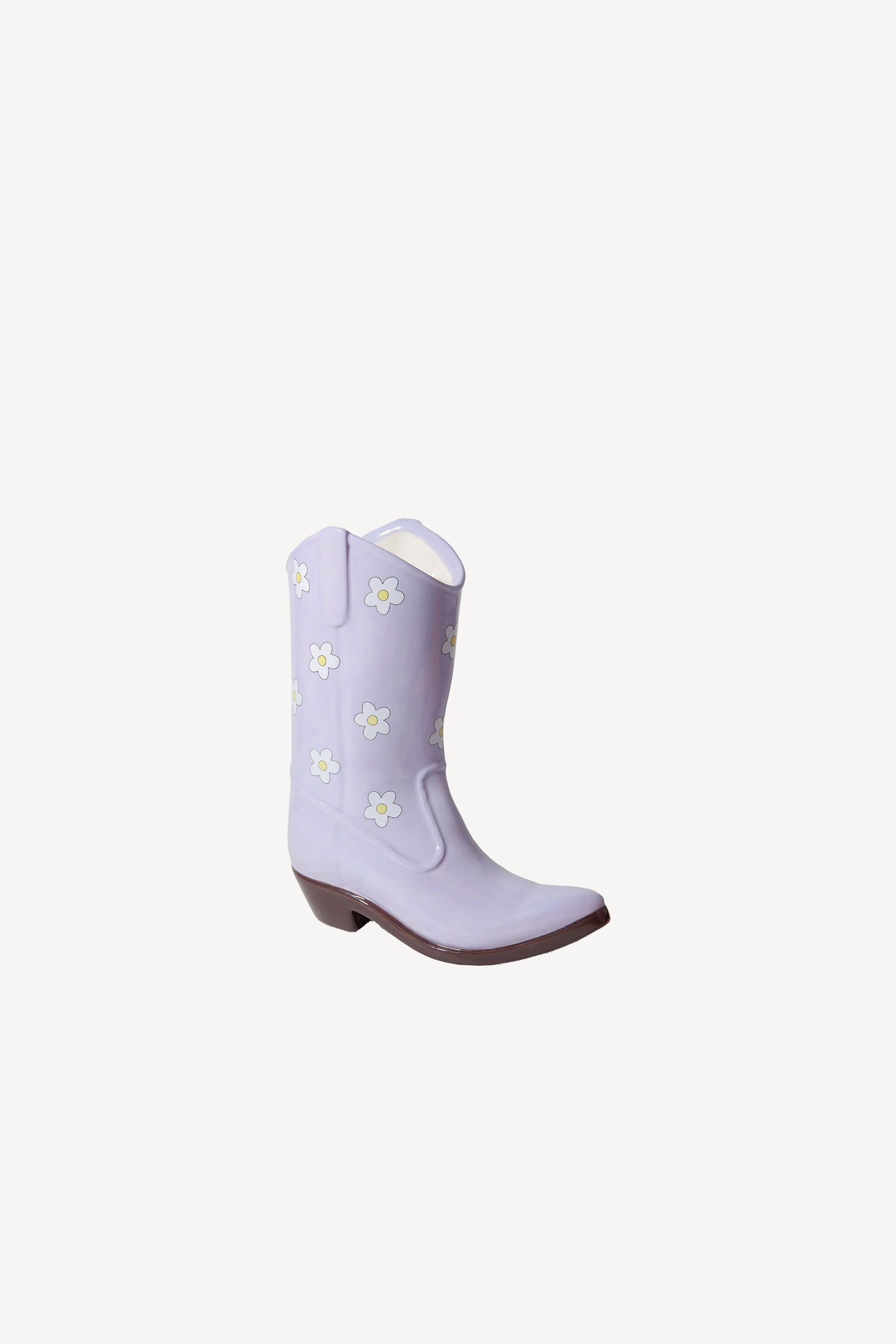 Rodeo Cowboy Boot Vase Lilac