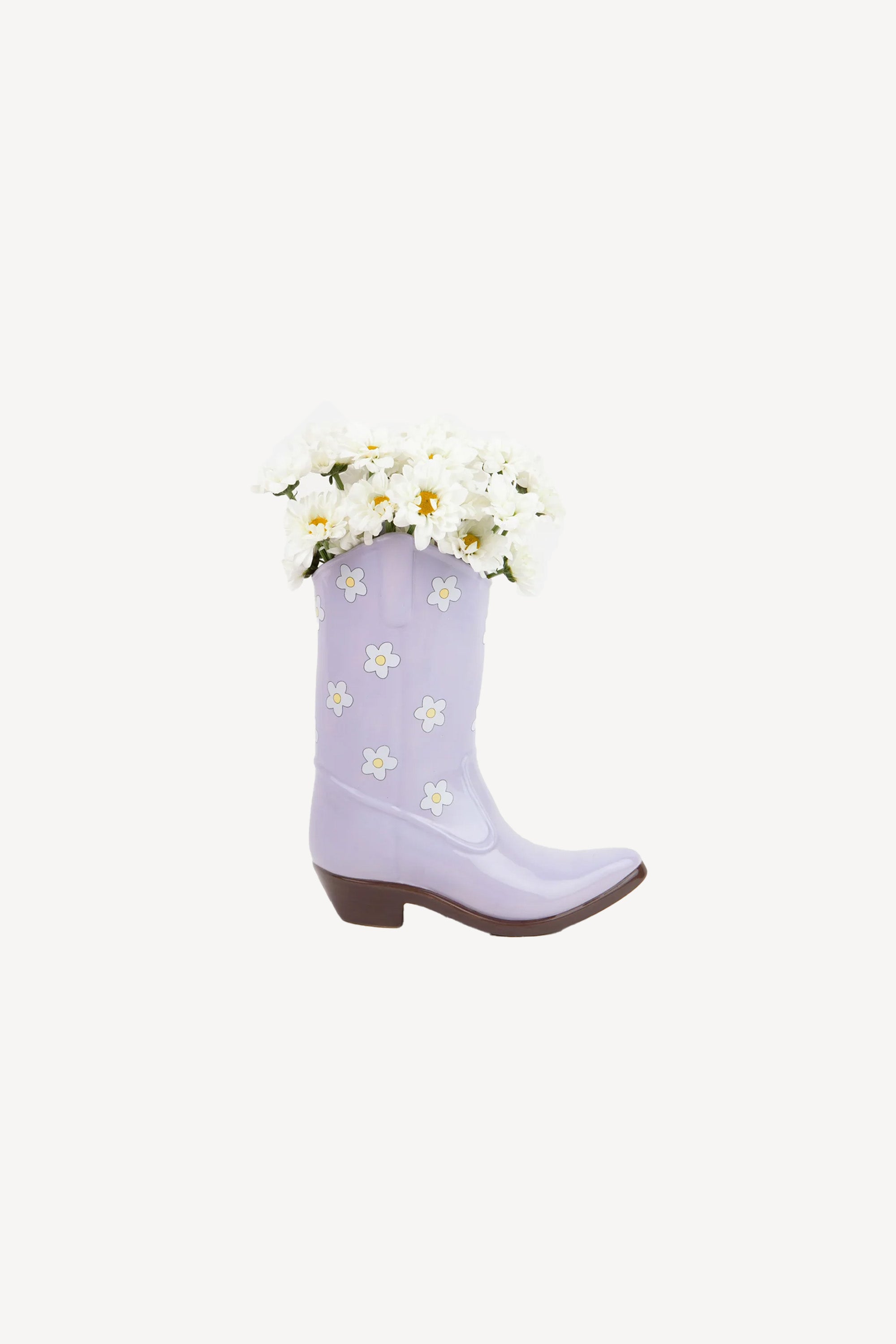 Rodeo Cowboy Boot Vase Lilac