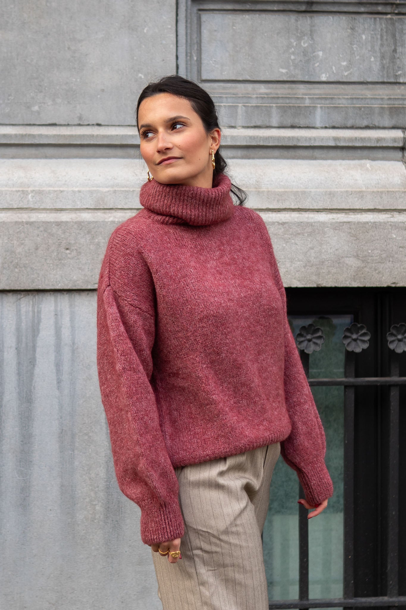 Liv Rollneck Knit Rosewood