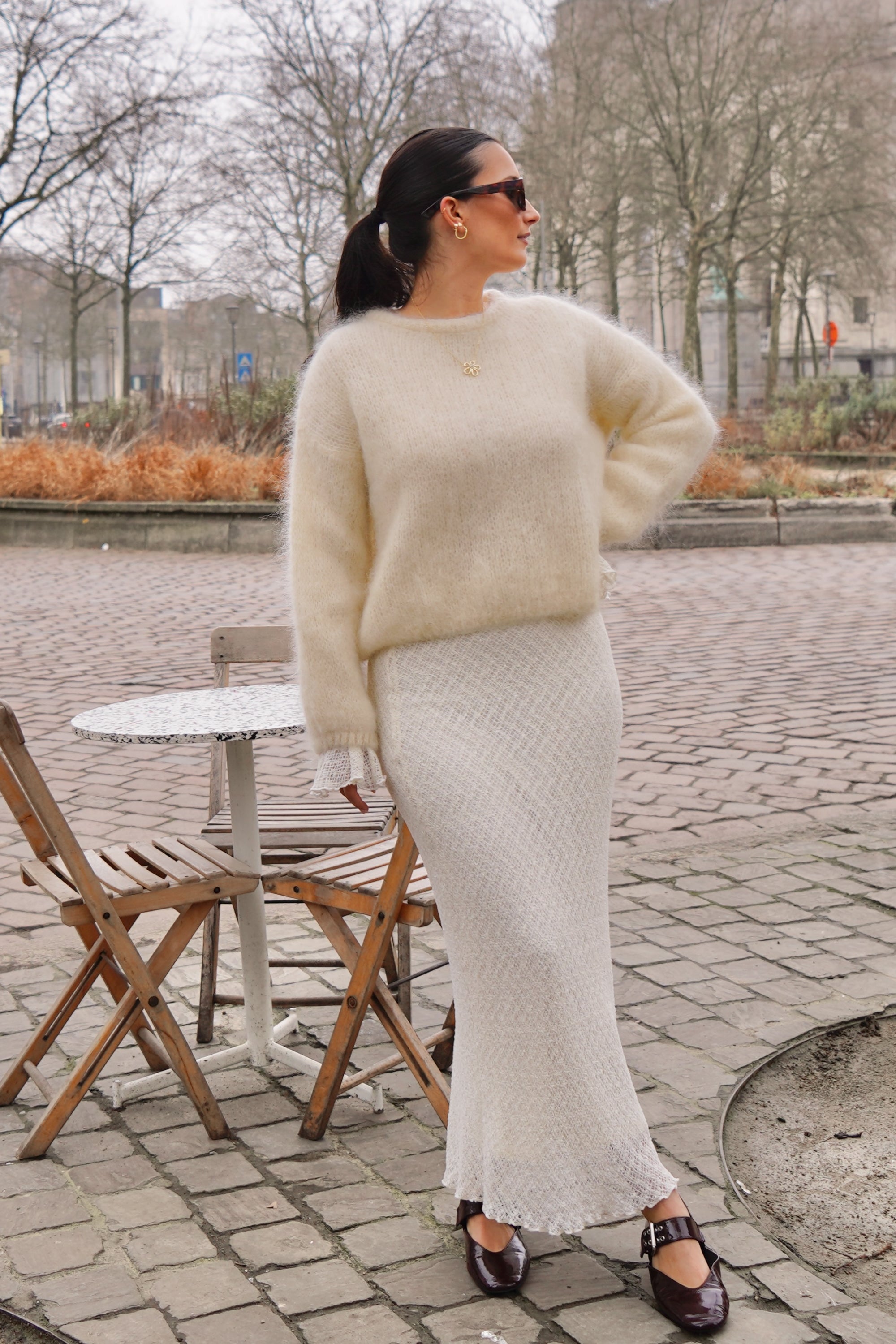 Zoë Mohair Knit Ivory