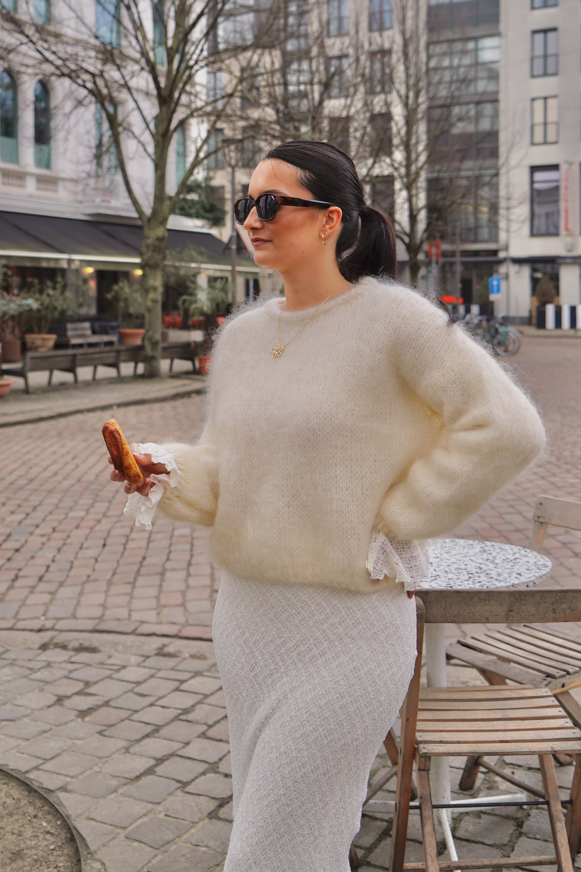 Zoë Mohair Knit Ivory