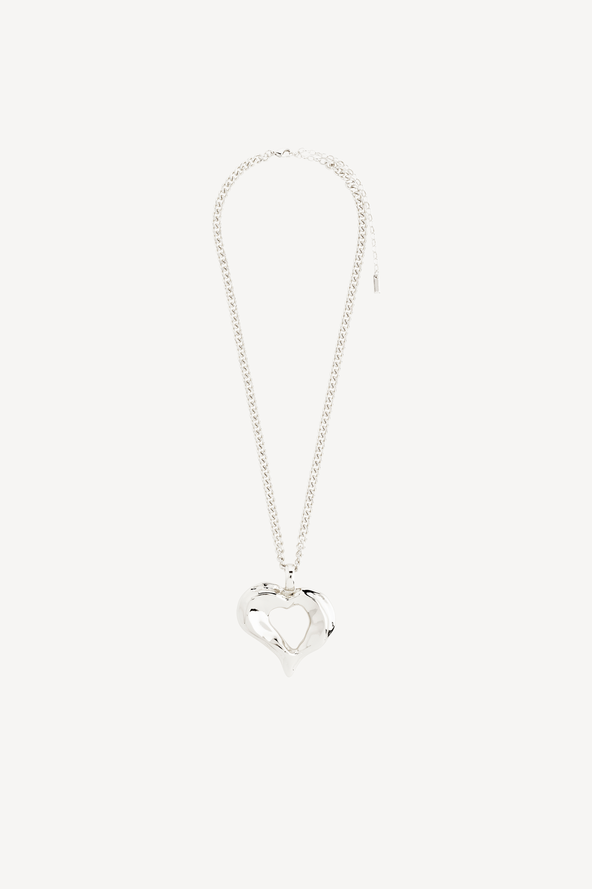 Tide Heart Necklace Silver