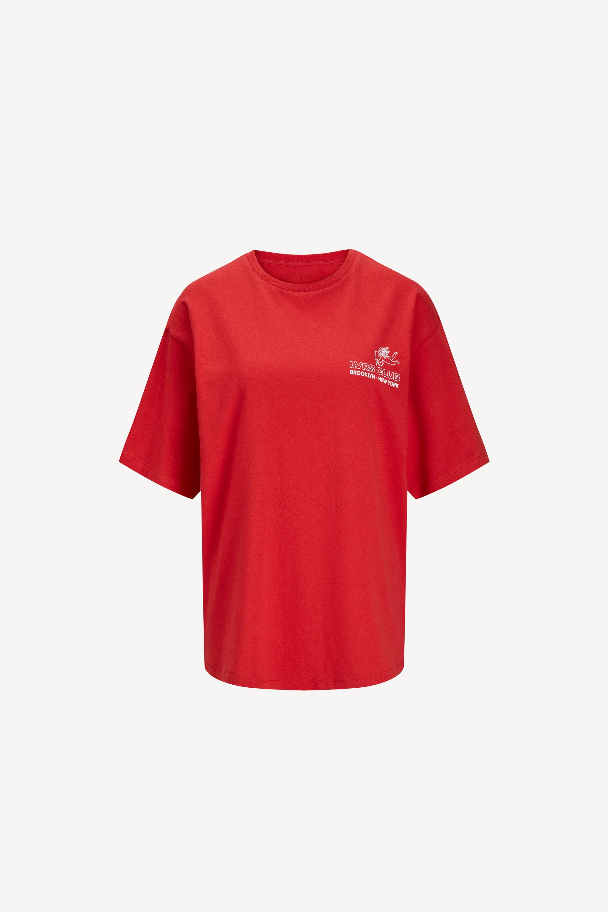 Valentine Loose Tee Racing Red