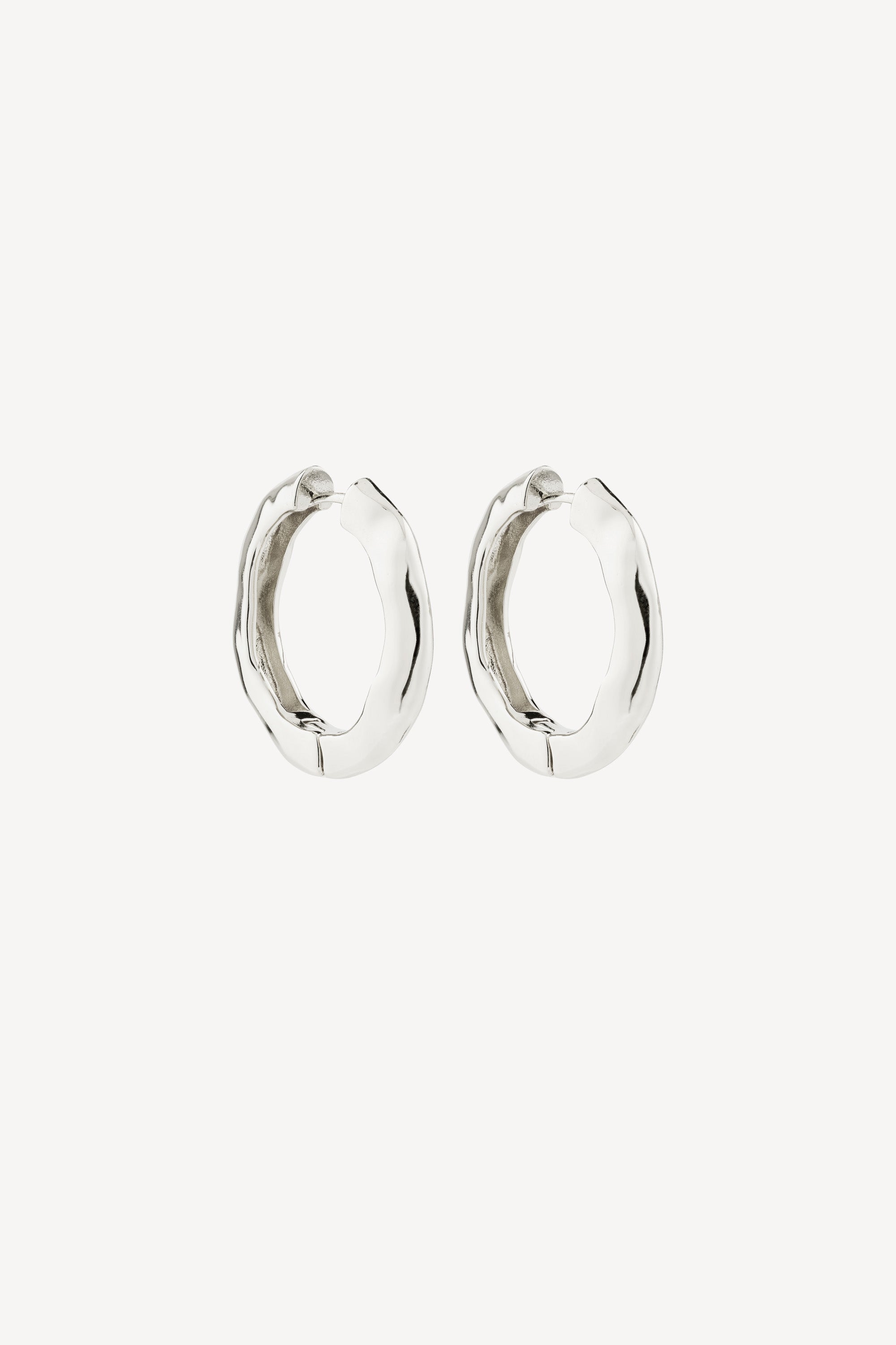 Believe Hoop Earrings Silver