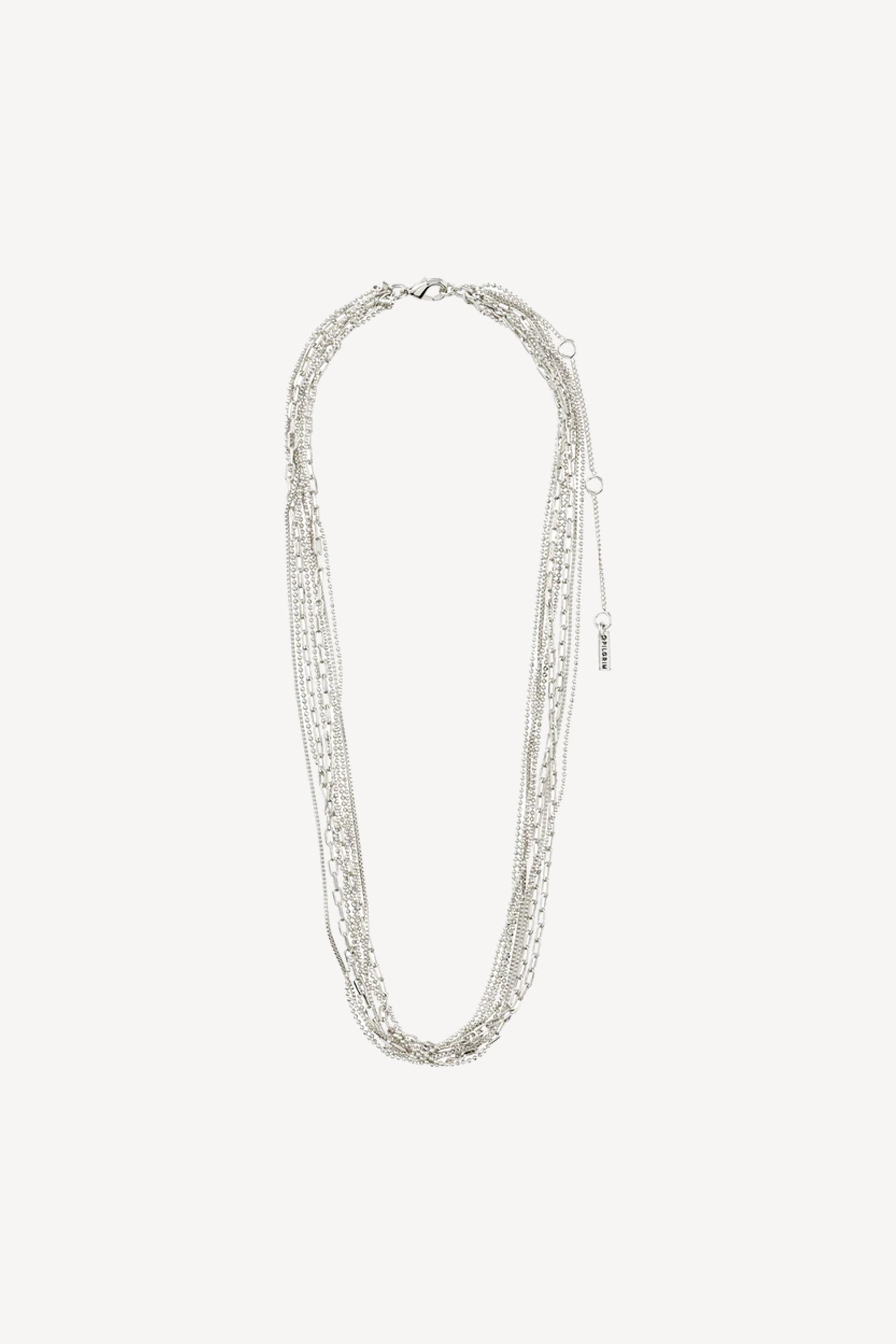Lily Chain Necklace Silver
